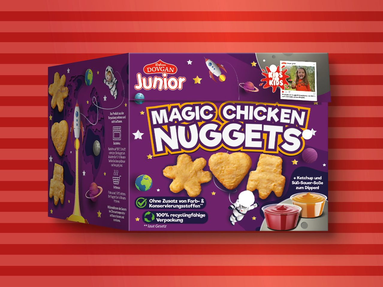 Gehe zu Vollbildansicht: Dovgan Junior Magic Chicken Nuggets - Bild 1
