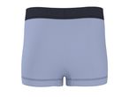 Light blue men's boxer briefs with a dark grey waistband, back view.
