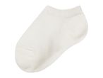 Single white ankle sock on a white background