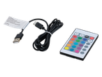 Projecteur de lumière LED LIVARNO avec télécommande et câble USB-C.