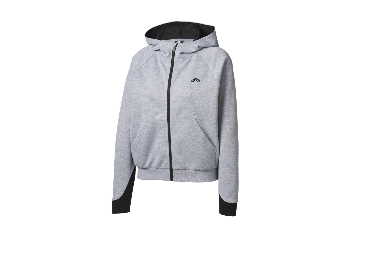 Сив суичър с качулка и цип Crivit