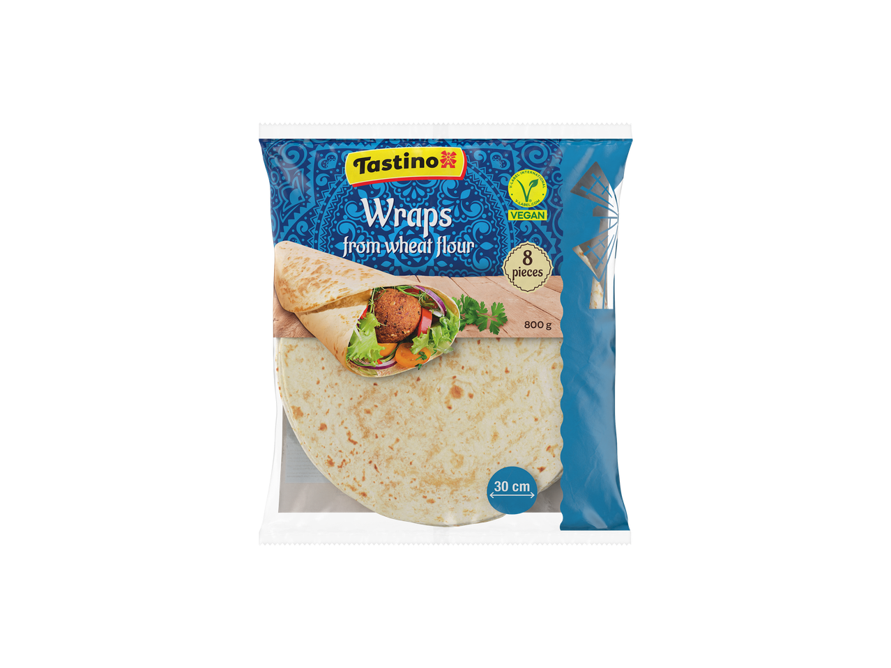 Tastino vegán búzakorpás tortilla.