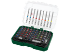 Parkside® bit and socket set in a green case.