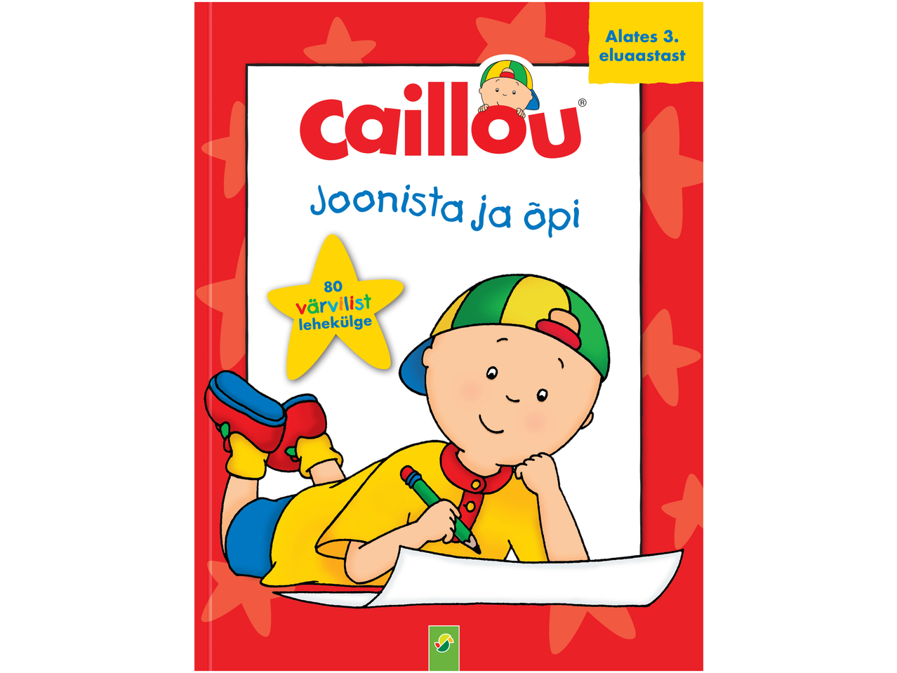 Caillou värvimisraamat lastele alates 3. eluaastast, 80 värvilist lehekülge.