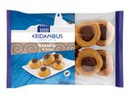 Greek-style Roxakia in syrup, with a traditional Greek village scene and a Rainforest Alliance cocoa seal.