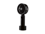 Black handheld fan: modern and elegant design.