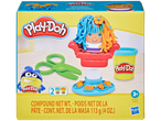Play-Doh Mini Crazy Cuts set with a character in a salon chair, scissors, and two tubs of modeling compound.
