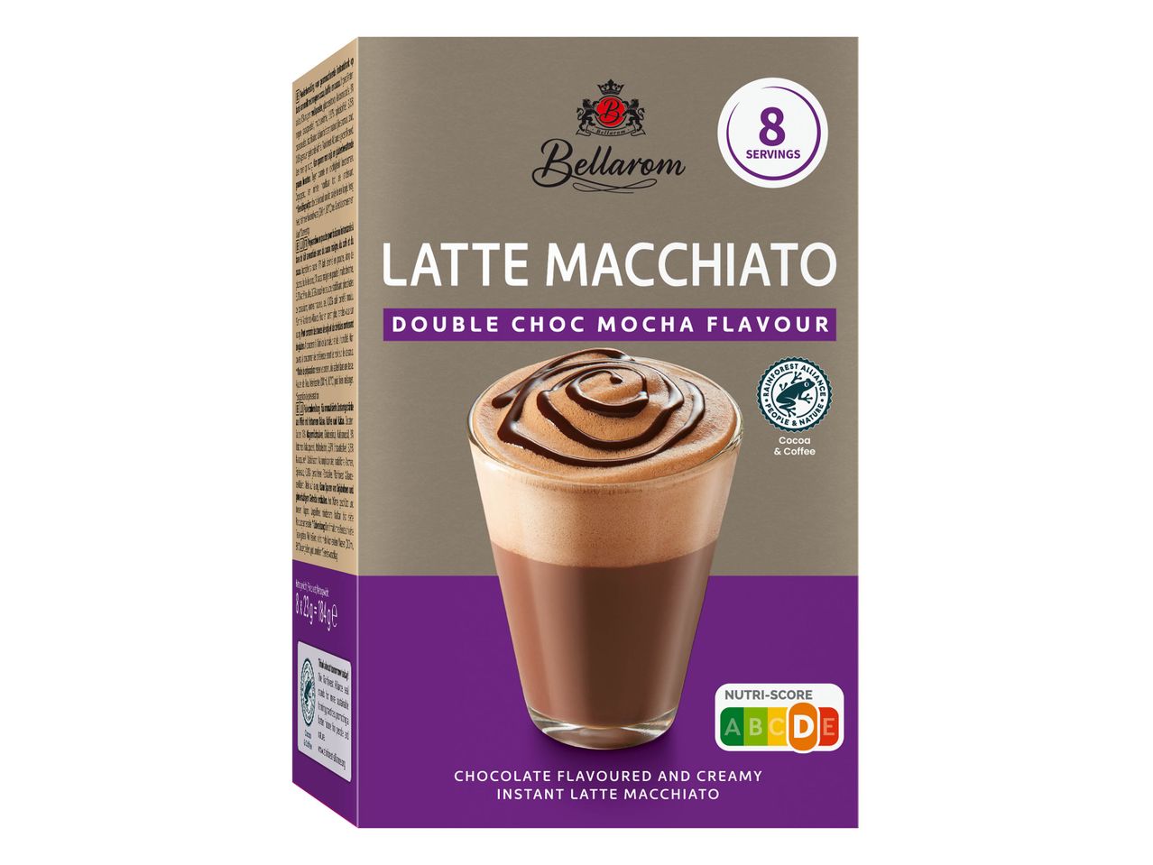 Boîte de Latte Macchiato Bellarom Double Choc Mocha Flavour avec 8 portions.