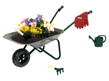 Fémtalicska kerti szerszámkészlettel