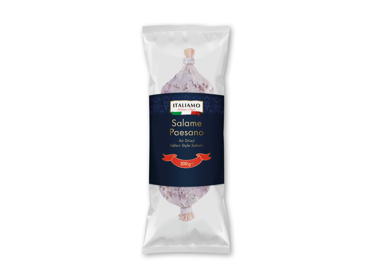 Lufttørret italiensk salami i emballage, 200g