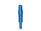 Blue correction pen with a white tip