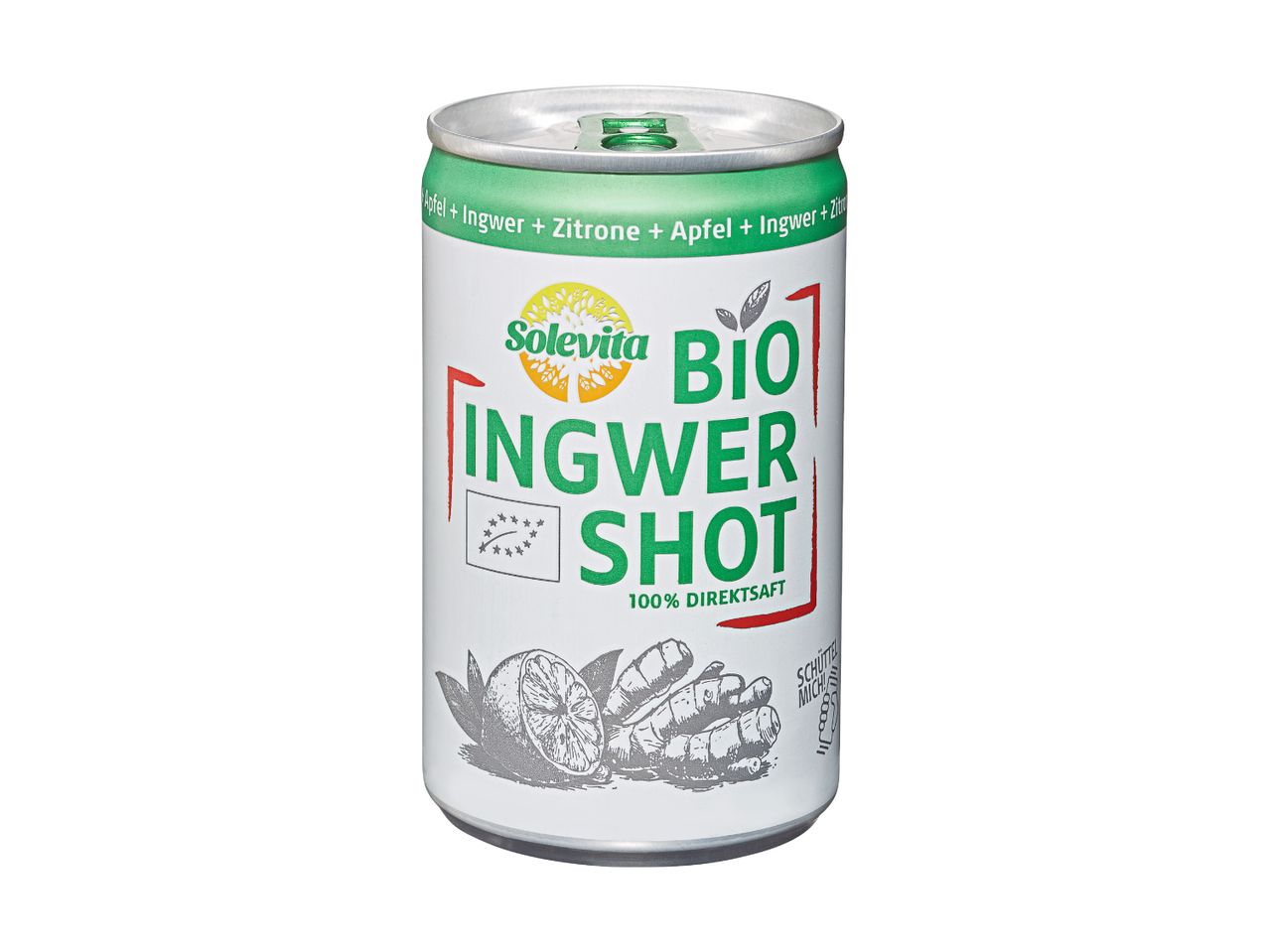 Barnhouse Bio Ingwer Shot in der Dose.