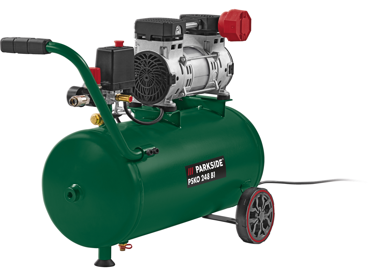 Compressore Parkside® in verde e nero.