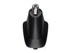 Black nose and ear hair trimmer with a silver cutting head.