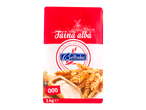Punga de făină albă Belbake 000 de 1 kg, perfectă pentru copt.