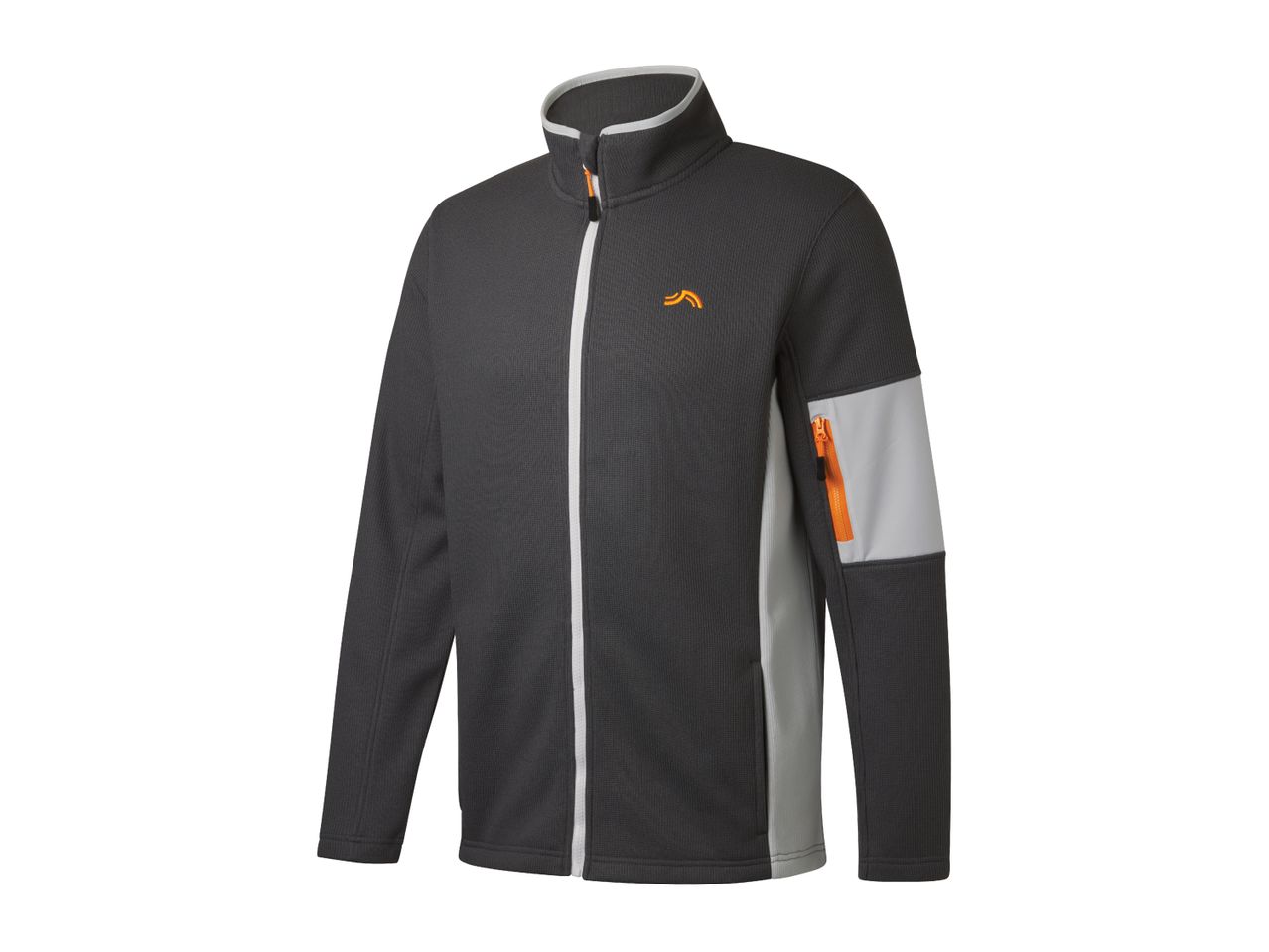 CRIVIT Men’s Grey Knitted Fleece Jacket