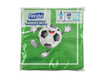 Guardanapos FLORALYS com design de campo de futebol e bola de futebol sorridente, 40 unidades, 3 camadas.