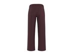 Back view of dark red wide-leg sweatpants with an elastic waistband.