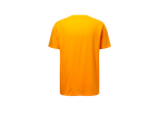 Camiseta laranja, vista de trás.