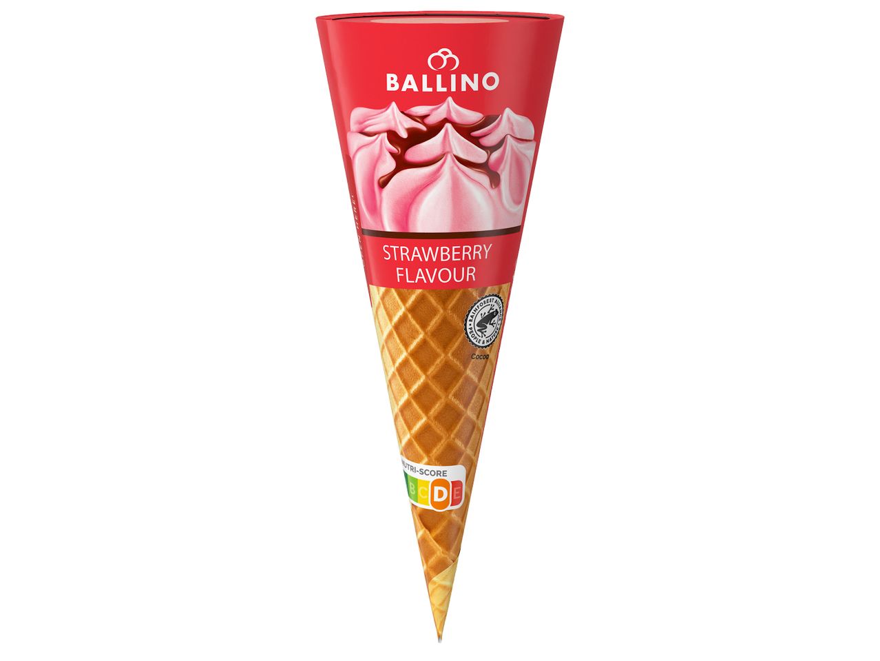 Сладолед Ягода във фунийка, Ballino, 120 ml/опаковка
