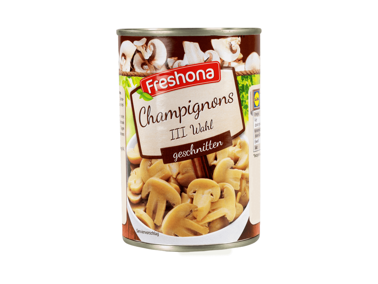 Freshona Champignons III. Wahl geschnitten in einer Dose