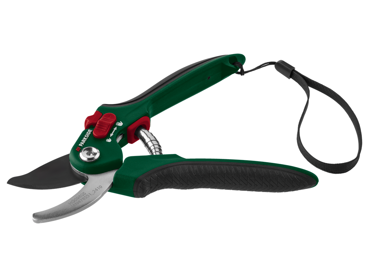 Parkside atzaru šķēres ar aproces siksnu.