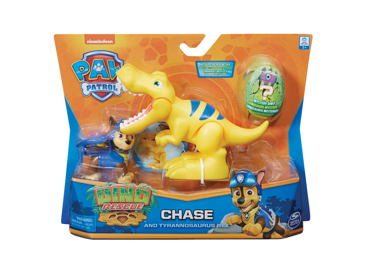 Patrulha Pata Dino Rescue: Chase e Tiranossauro Rex.
