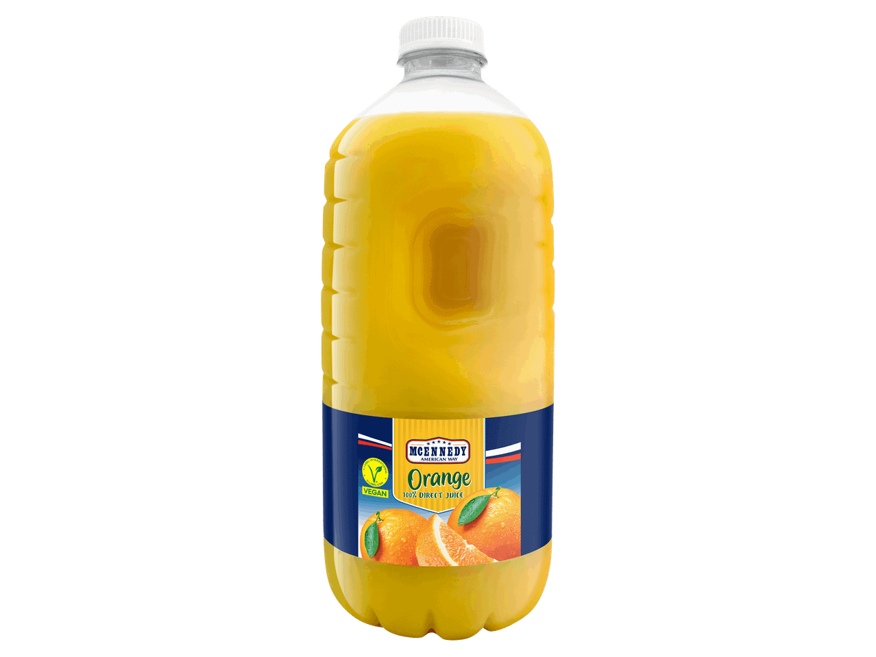 Vegán, 100%-os narancslé műanyag palackban.