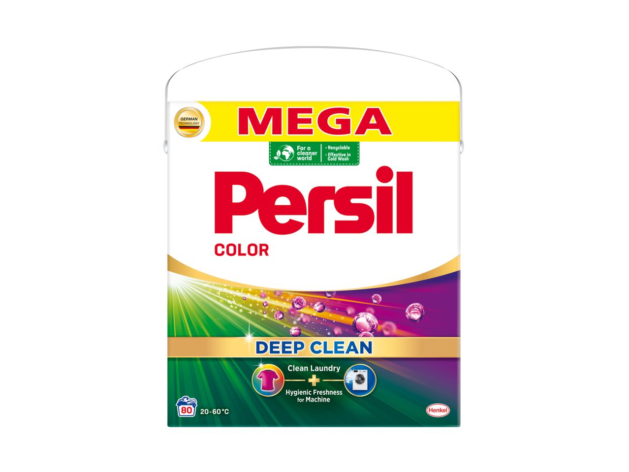 Persil Color Deep Clean veļas pulvera iepakojums.