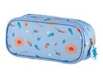 Pencil case with floral pattern.