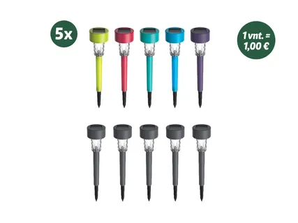 LED žibintai su saulės baterija