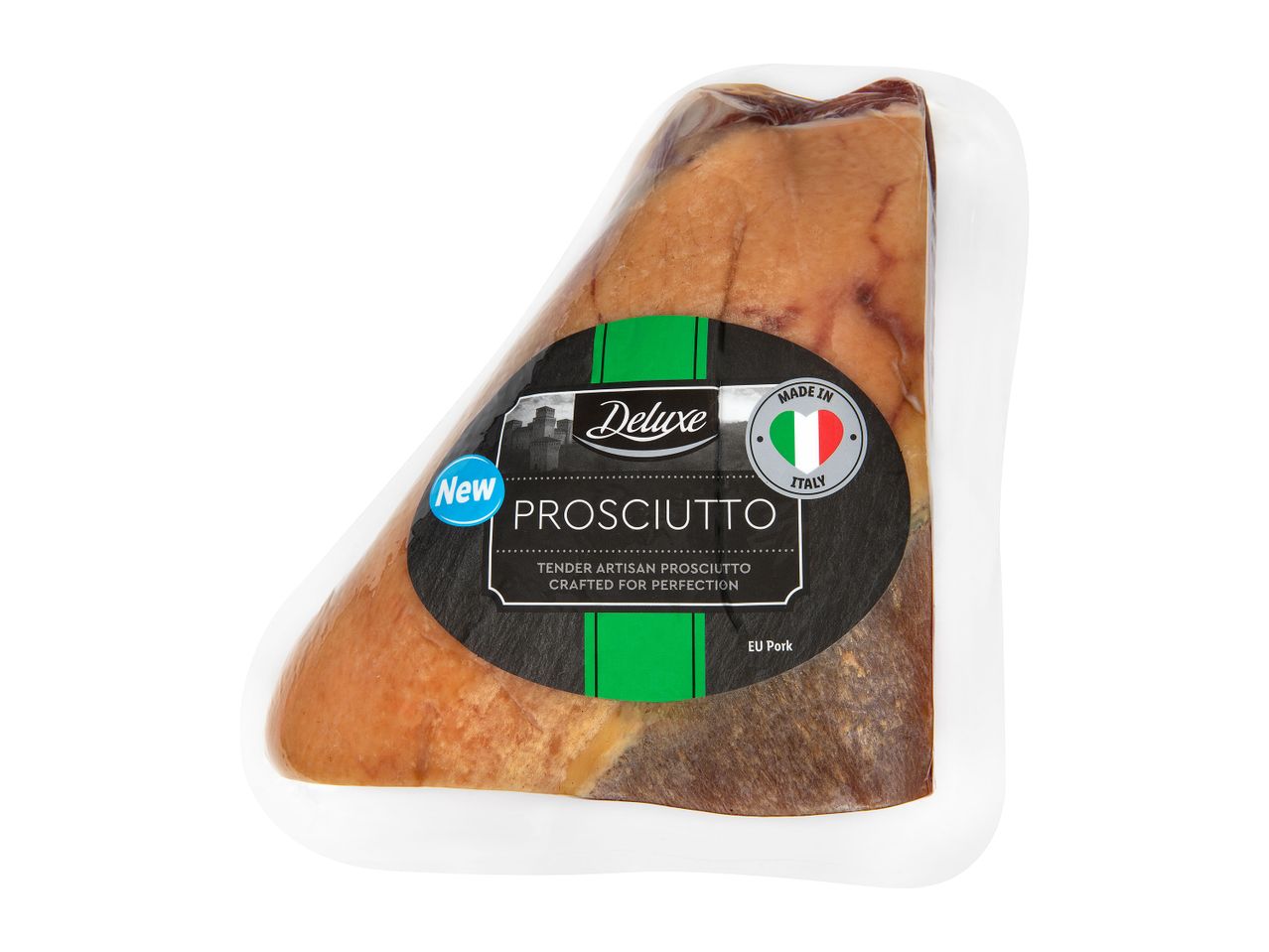 Deluxe Italian Prosciutto, hand-sliced.