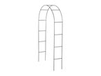 Black metal garden arch for climbing plants