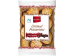 Favorina Coconut Macaroons with dark chocolate in a transparent package.