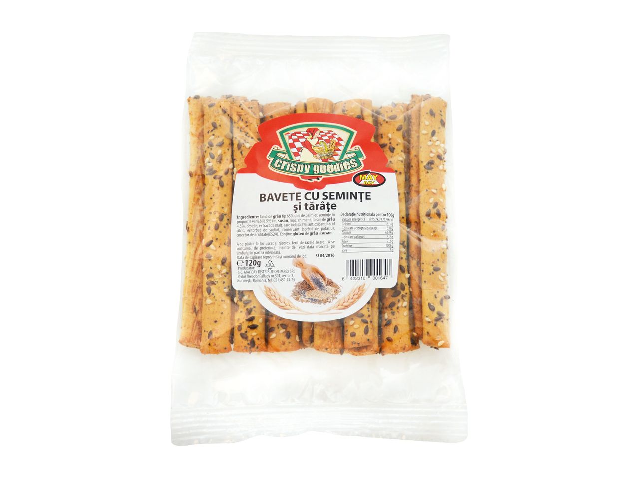 Crispy Goodies bețișoare crocante cu semințe.