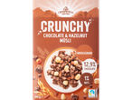 Muesli Crownfield Crunchy cu ciocolată și alune.