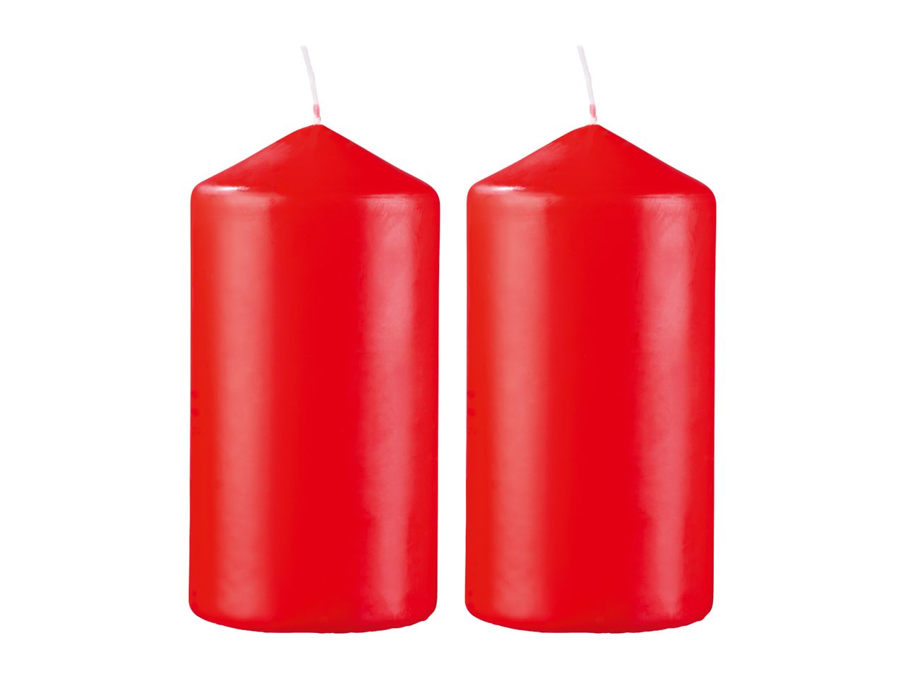 Livarno Home Red Large Pillar Candles - 2 Pack