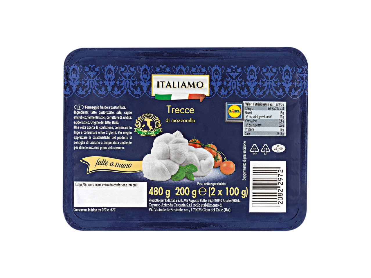 Trecce di mozzarella