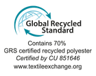 Πιστοποίηση GRS: 70% ανακυκλωμένος πολυεστέρας.
