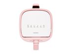 Pink SilverCrest air fryer with cooking settings for various foods.