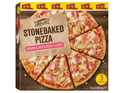 Sonkás-gombás pizza
