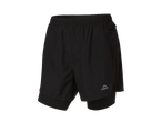 Shorts de course Crivit noirs à double couche.