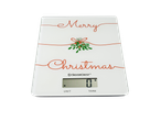 SILVERCREST® Digital Kitchen Scales with a 'Merry Christmas' design and mistletoe.