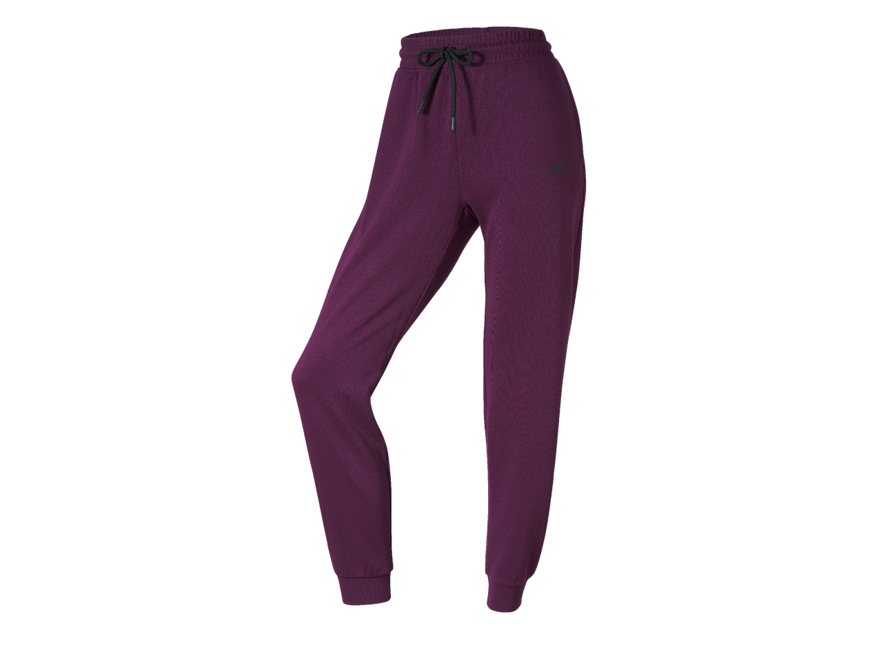 Дамски спортен панталон в цвят патладжан с връзки на талията.