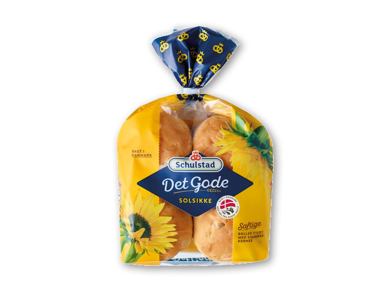 En pose Schulstad Det Gode solsikkeboller.