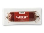 Vakuumforseglet pakke med røget spegepølse fra Slagter Lampe.