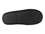 Black slipper sole with textured grip patterns