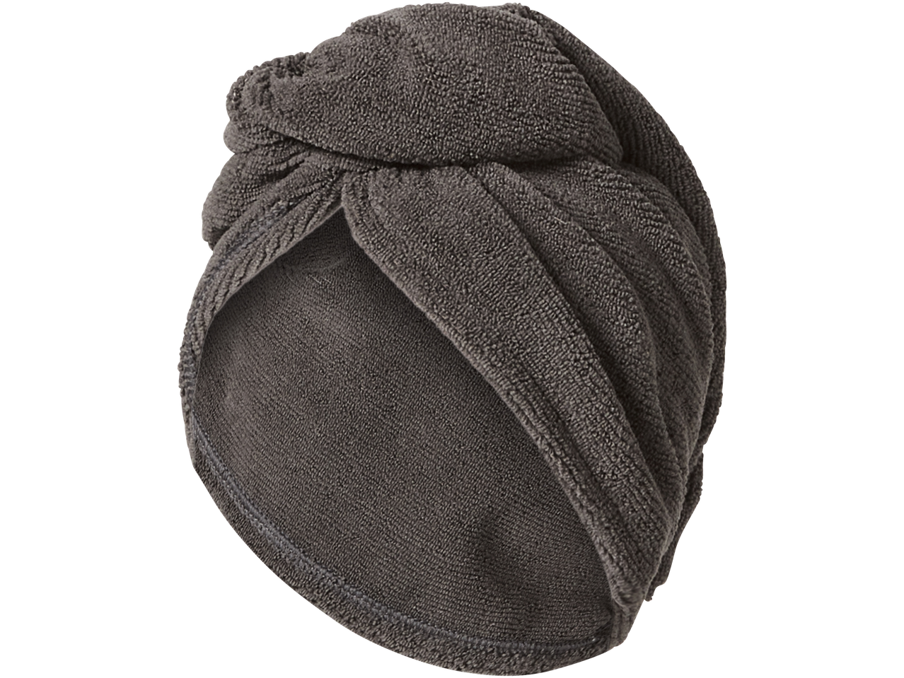 Livarno tamsiai pilkas frotinis plaukų rankšluostis