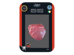 Filet de bœuf Angus irlandais emballé, avec la mention « 32 jours de maturation » et « World Steak Challenge 2025 ».