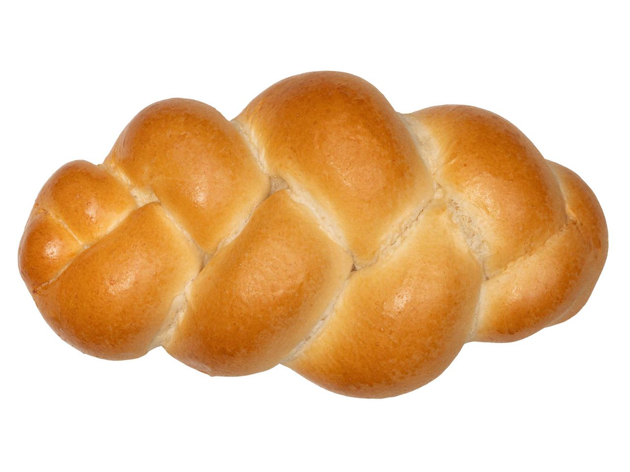 Fonott kalács fehér háttér előtt